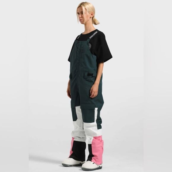 GSOU Snow Multipocket Ski Winter Waterfrood Bib NWT Pink Green XS Aspen - Picture 2 of 11